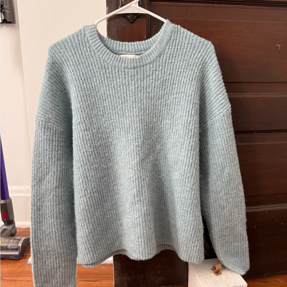OAK + FORT Light Blue Knit Pullover